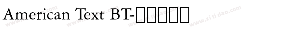 American Text BT字体转换